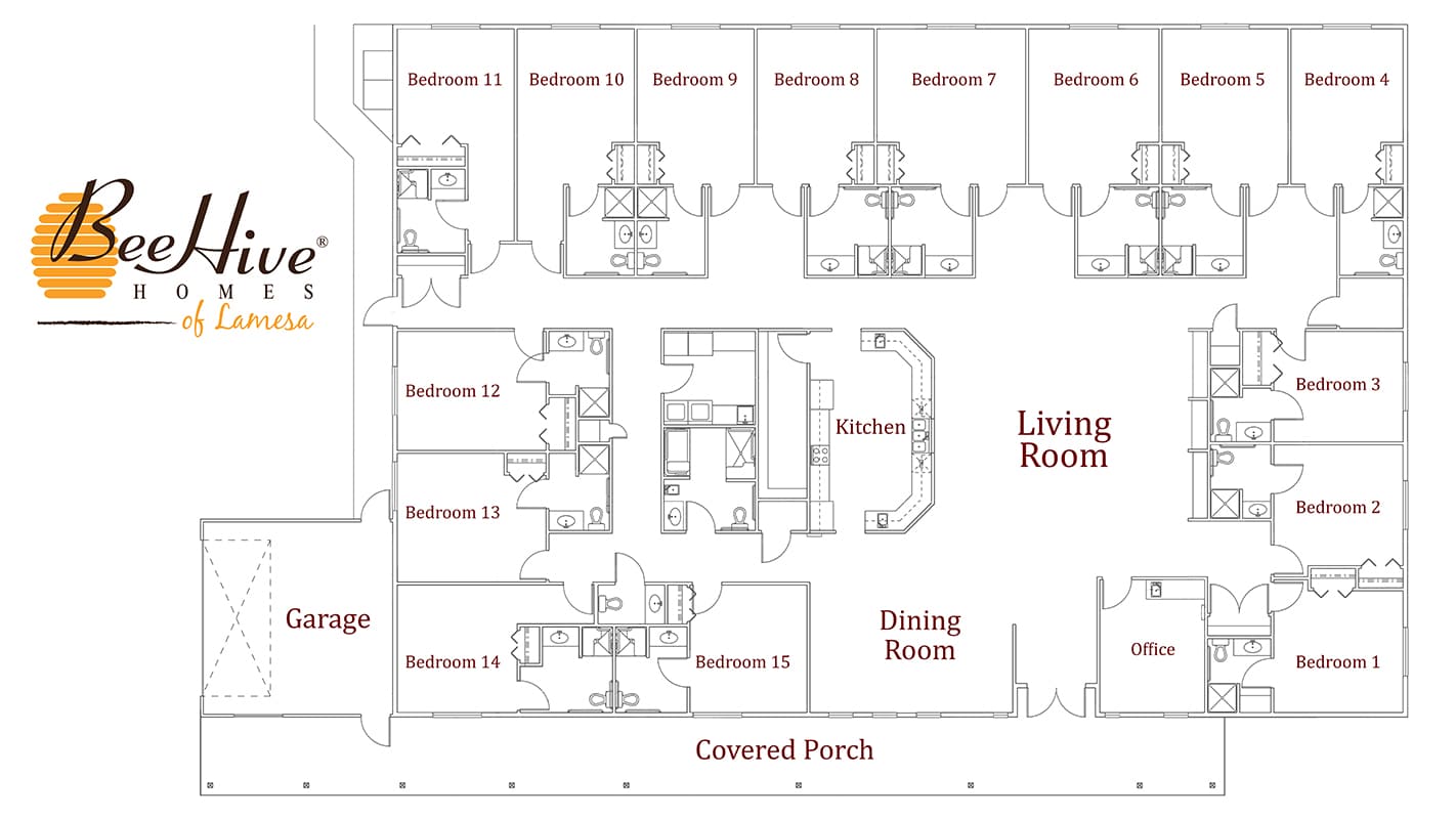 Thoughtfully designed BeeHive Homes of Lamesa floorplan