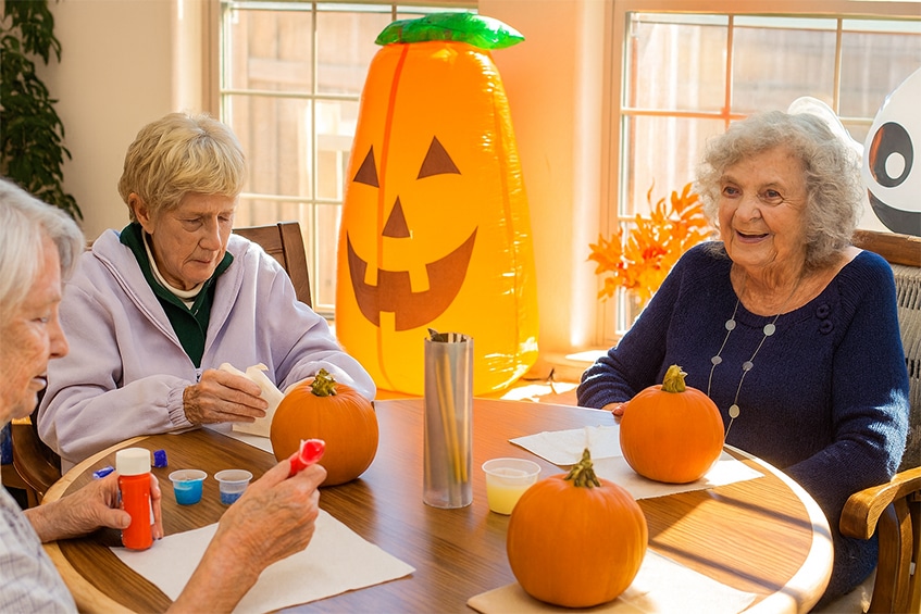 Halloween celebrations in the BeeHive Homes of Texas